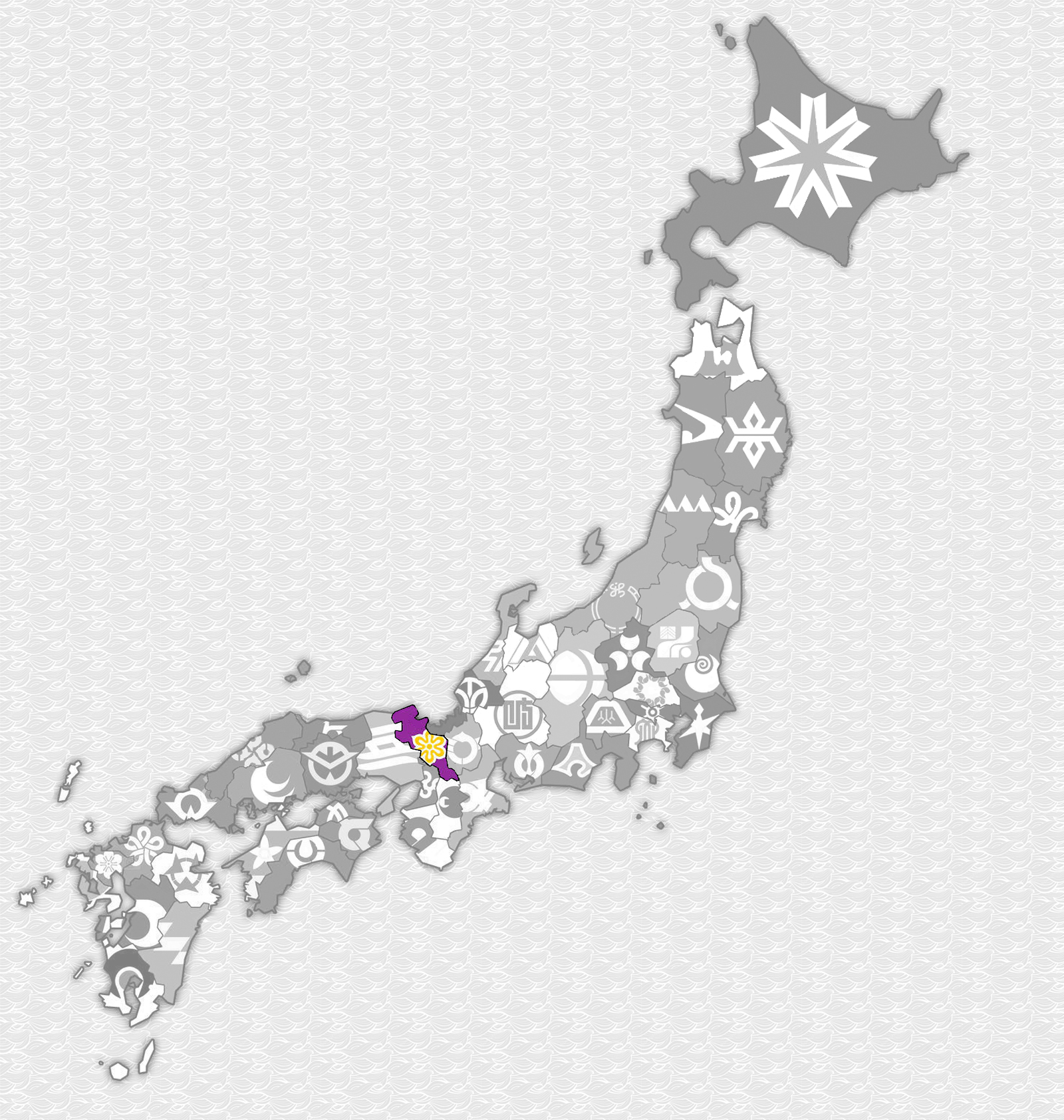 prefectures of japan on administration map